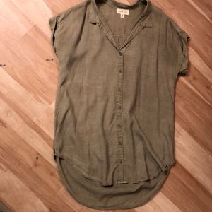 Anthropology Green tunic shirt dress
